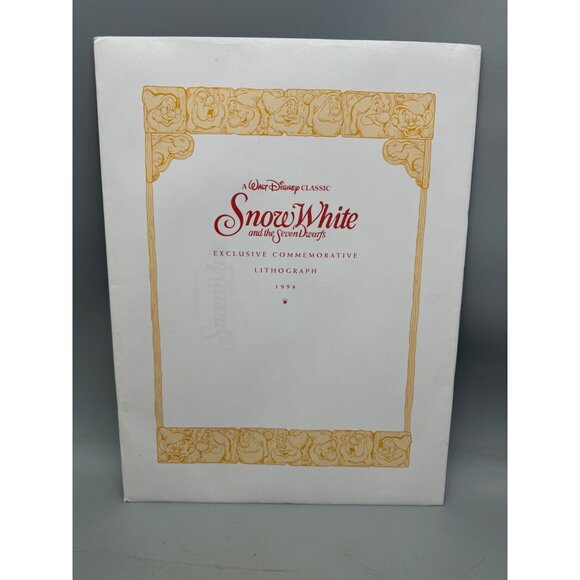 Disney Snow White the Seven Dwarfs Exclusive Commemorative Lithograph 1994 READ - Picture 2 of 8